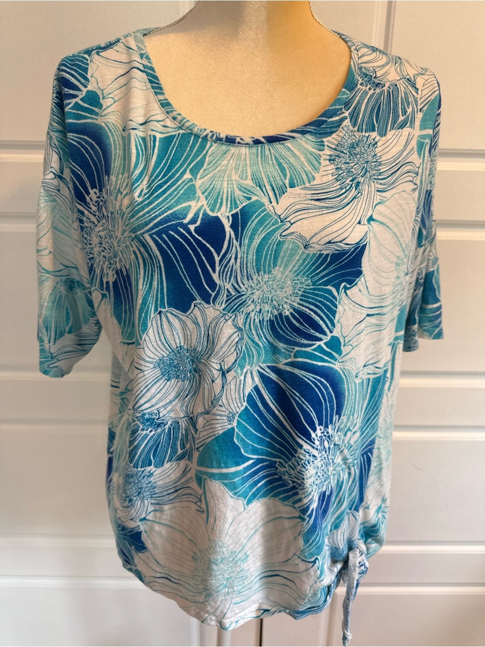 Chico's Blue Floral Blouse